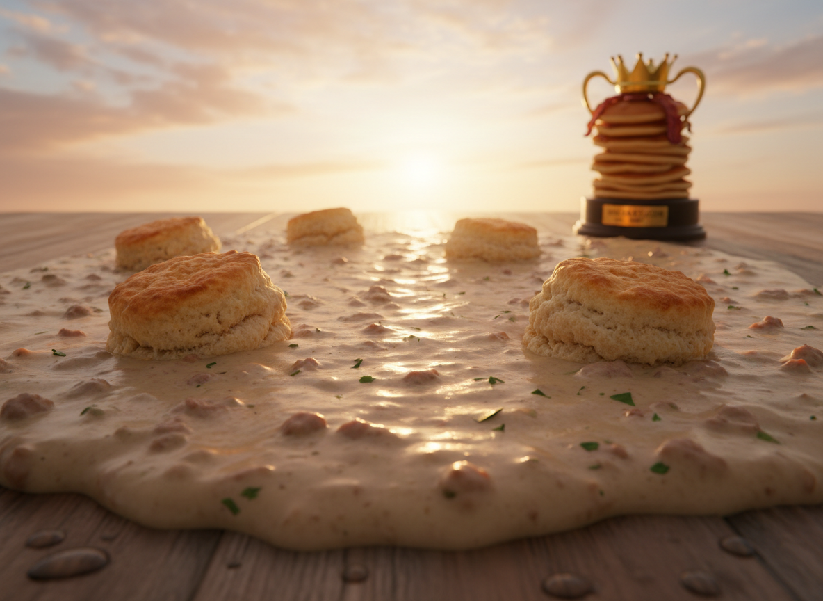 Sausage Gravy and Biscuit Casserole: Breakfast of Champions