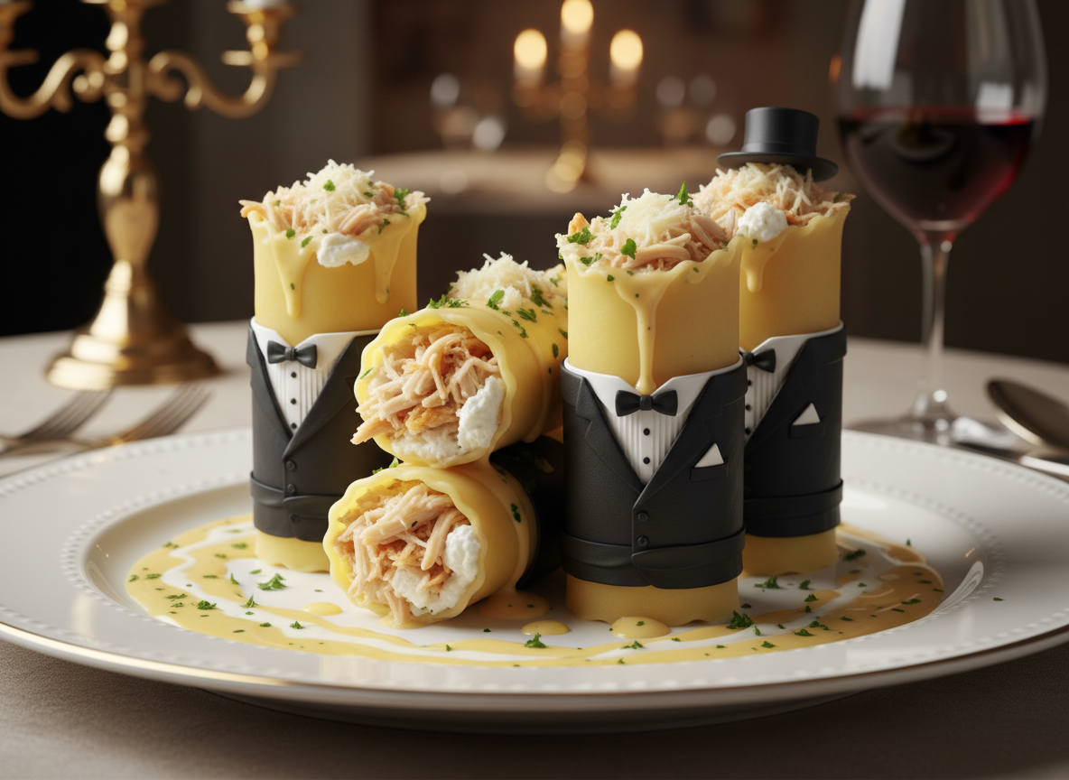 Chicken Alfredo Roll-Ups: Your Favorite Pasta, But Make It Fancy