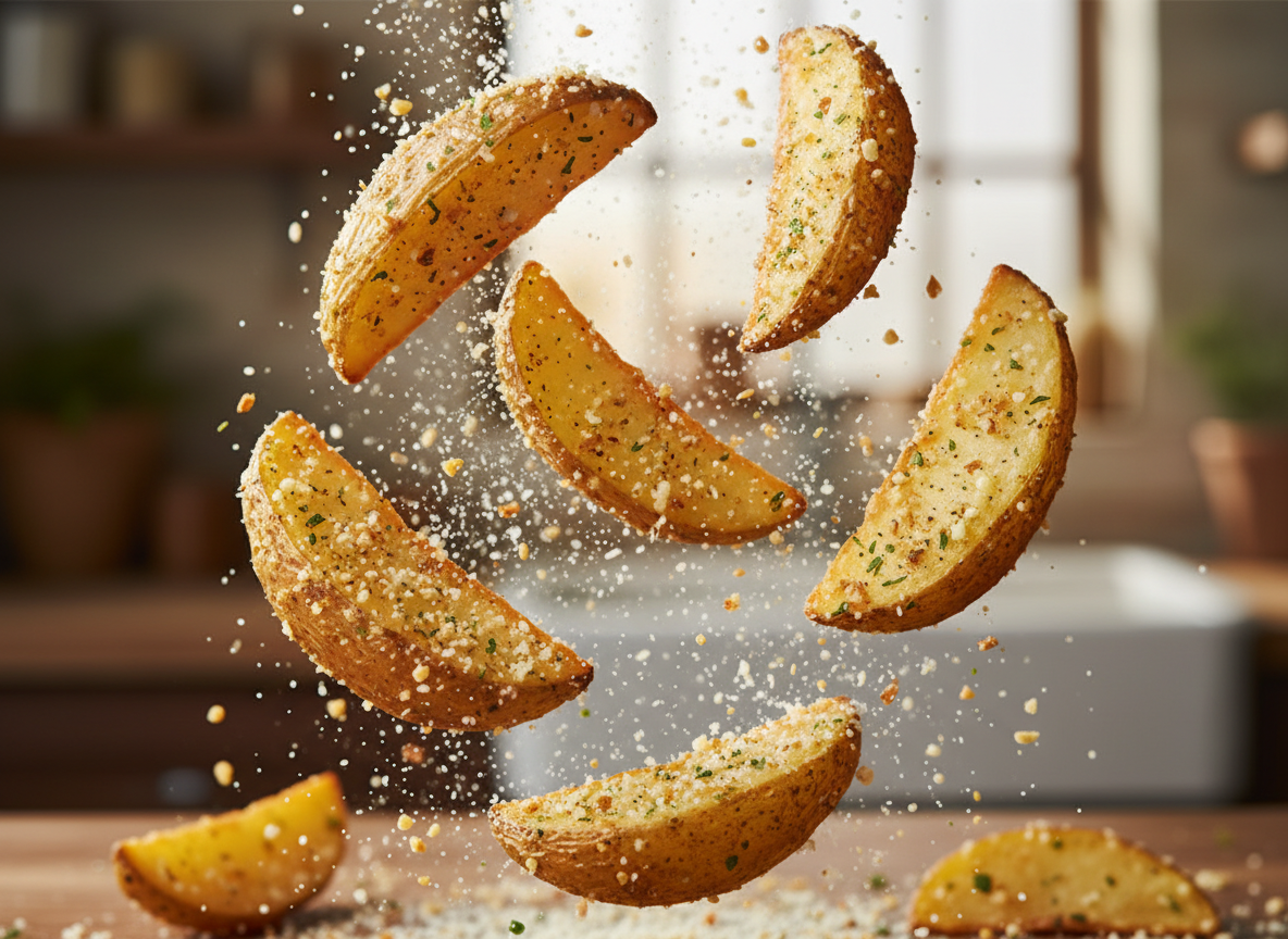 Oven Fresh Seasoned Potato Wedges: Crispy Spud Perfection